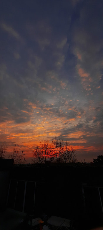 Tarde roja, cielos, noches HD phone wallpaper