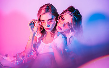 PRIZM, Kris Luv, Danni J, Retro Pop duo, singers, hoot, Synthpop, Synthwave, Dance-Pop HD wallpaper