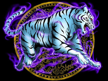 TATTOO, purple, white, tiger, tat HD wallpaper