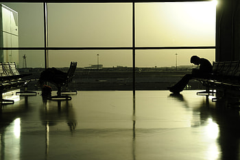 Dark, Human, Person, Waiting, Expectation, Airport HD wallpaper