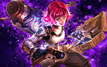 Beatrix, , violet neon lights, Mobile Legends, creative, Legend Skin, Beatrix Guide, Beatrix Mobile Legends HD wallpaper