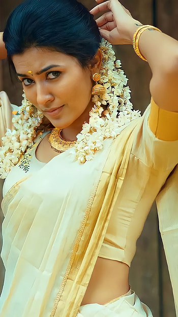 Anju kurein, malayalam actress, kerala attire HD phone wallpaper