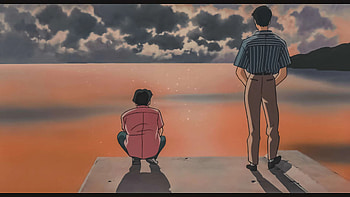 Ocean Waves | Taku n Yutaka lookin' at the sea, Anime, Studio Ghibli HD wallpaper