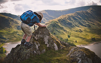 Nature, Mountains, Miscellanea, Miscellaneous, Journey, Child, Backpack, Rucksack HD wallpaper
