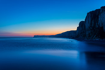 Sunset Sea Cliff France, nature HD wallpaper
