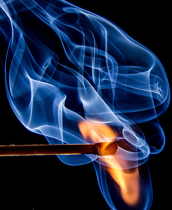 Fire, Smoke, Dark, Miscellanea, Miscellaneous, Match HD phone wallpaper