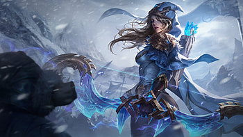 Ashe, wind, blue, girl, fantasy HD wallpaper
