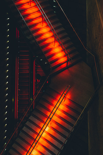 Dark, Construction, Design, Illumination, Backlight, Stairs, Ladder HD phone wallpaper
