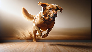 Exuberant Labrador Retriever in Action, Labrador Retriever, dog, running, pet HD wallpaper