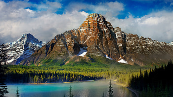 Mountain Lake Reflection, forest, lake, refection, mountain HD wallpaper