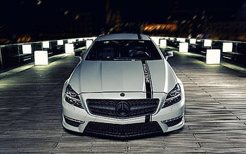 Night, Cars, Front View, Mercedes-Benz, Bumper, Mercedes Benz Cls HD wallpaper