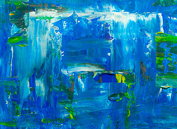 Blue-green, abstraction, art HD wallpaper