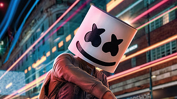 Marshmello City Lights , marshmello, dj, mask, music HD wallpaper