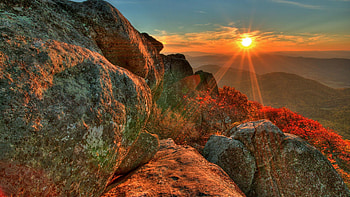 Nature, Stones, Sun, Shine, Light, Beams, Rays HD wallpaper