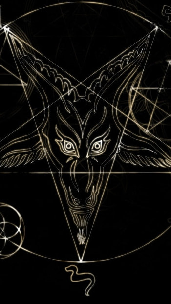 Black Devil, Pentagram, Black Theme HD phone wallpaper