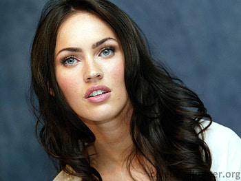 Megan Fox, black, blue eyes, cute, lips, actress, hair, female HD wallpaper