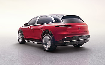 2021, Mercedes-Maybach EQS SUV Concept, , rear view, exterior, luxury electric cars, new red EQS, German electric cars, Mercedes HD wallpaper