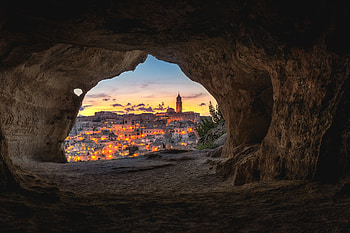Cities, Italy, Building, Night City, View, Cave HD wallpaper