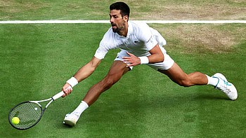 Wimbledon 2023 Tennis Action, Wimbledon 2023, Novak Djokovic, tennis, Sports HD wallpaper