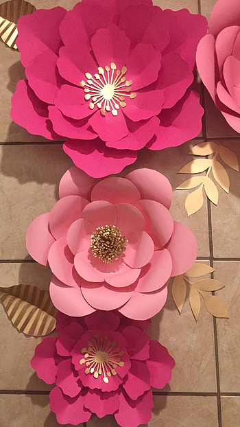 Paper Flowers, Background HD phone wallpaper
