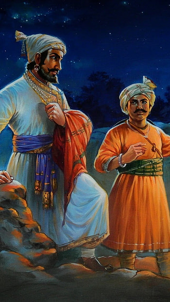 Shivaji Maharaj Jayanti, Night Theme, Painting HD phone wallpaper