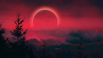 Narrow Eclipse, eclipse, artist, artwork, digital-art, deviantart HD wallpaper
