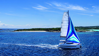 Catamaran , Twin hulls, Sailing paradise, Luxury at sea HD wallpaper
