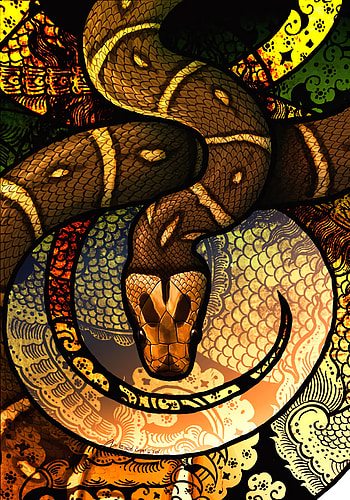 Art, Patterns, Snake, Scales, Scale HD phone wallpaper