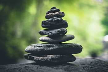 Rocks, dark, zen, meditation, balance HD wallpaper