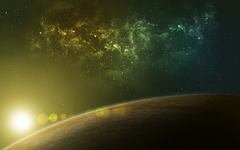 Universe, Stars, Glare, Nebula, Glow, Planet HD wallpaper