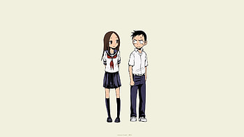 Minimal, nishikata, takagi, anime HD wallpaper