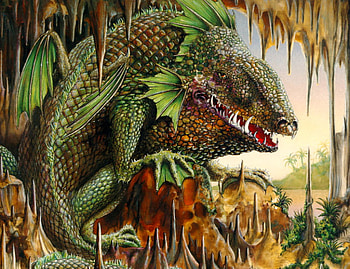 Big Lizard, big, lizard, green HD wallpaper