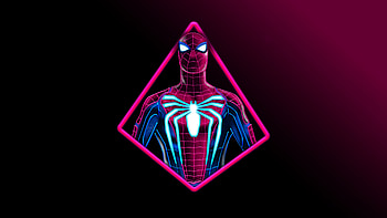 Spiderman Neon Artwork, spiderman, superheroes, artwork, digital-art, artist, behance HD wallpaper