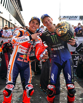 Quartararo X Marquez, Marc, MotoGP, motorsport, Fabio HD phone wallpaper