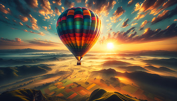 Spectacular Hot Air Balloon Sunrise, hot air balloon, landscape, cloud, aerial HD wallpaper