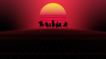 Red Dead Redemption 2, Minimalist, Red Dead, Video Game HD wallpaper