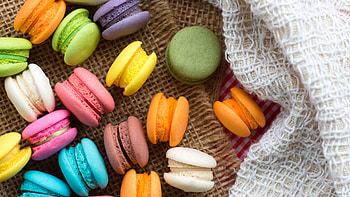 Yummy macarons, Pastel perfection, Colorful treats, Elegant indulgence HD wallpaper