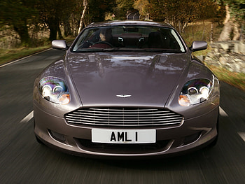 Sports, Auto, Trees, Aston Martin, Cars, Front View, Grey, Speed, Style, 2004, Db9 HD wallpaper