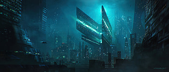 Scifi City Concept , scifi, artist, artwork, digital-art, artstation HD wallpaper