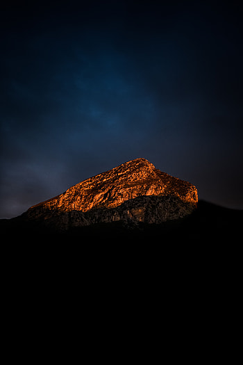 Twilight, Mountain, Vertex, Top, Dark, Shadow, Dusk HD phone wallpaper