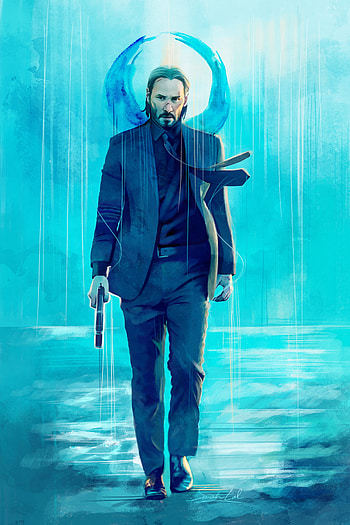 Fan-created art, Tribute to John Wick, Artistic interpretation, Creative expressions HD phone wallpaper