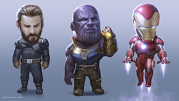 Captain america, thanos, iron man, avengers: infinity war, artwork HD wallpaper