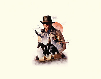 Video game, poster, Red Dead Redemption 2, minimal HD wallpaper
