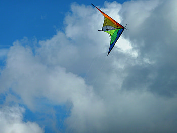 Wing Cloud, Fly, Colorful Toy, Cord HD wallpaper