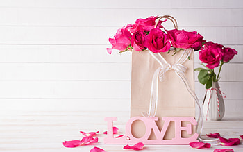:), pink, white, word, love, flower, card, rose, valentine, day, mother HD wallpaper