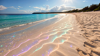 Serenity: Sparkling Sandy Beach Escape, sandy beach, beach, ocean, sand, sky HD wallpaper