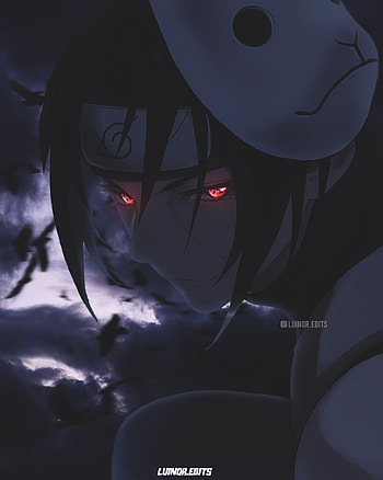 Itachi uchiha, luinoredits, sharingan, Naruto, shippuden, naruto shippuden HD phone wallpaper