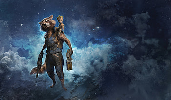 Rocket Raccoon, Baby Groot, Summer of Heroes, Superheroes HD wallpaper