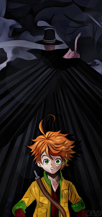 Promised Neverland characters, Anime thriller, Dark secrets revealed, Sinister orphanage HD phone wallpaper