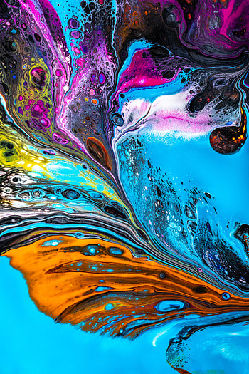 Abstract, Divorces, Multicolored, Motley, Paint, Mixing HD phone wallpaper